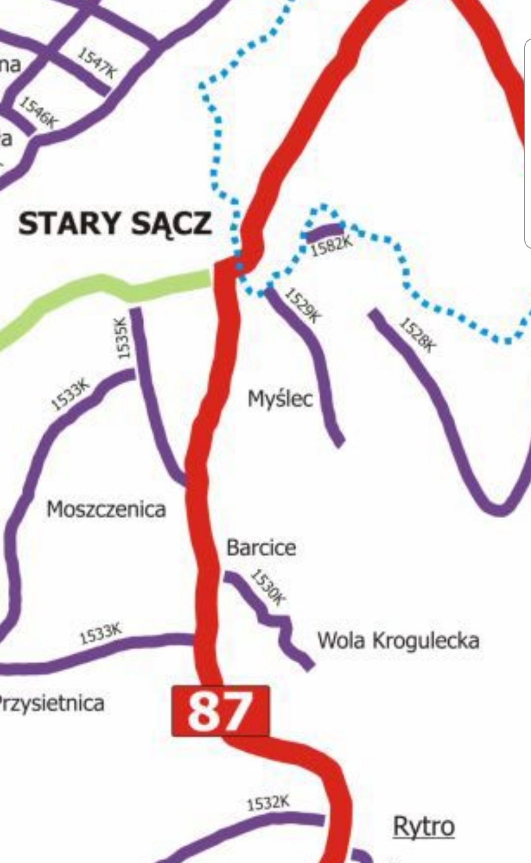 Remont drogi Nowy Sącz - Myślec 
